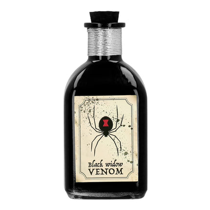 Glazen flesje Black widow venom heks Halloween