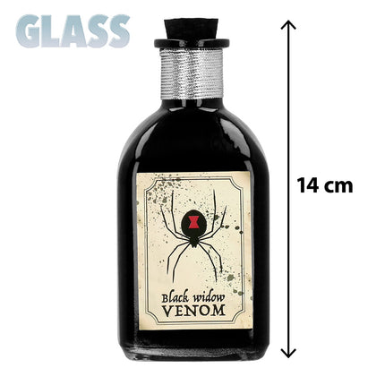 Glazen flesje Black widow venom detail