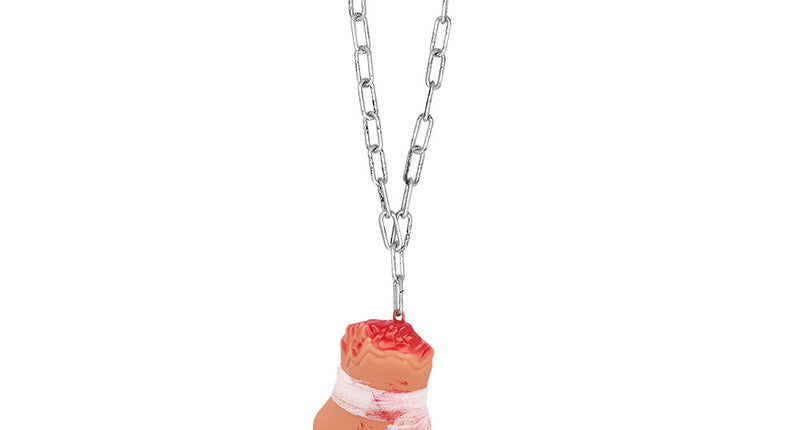 Decoratie Bloederige voet ketting 62 cm Halloween horror