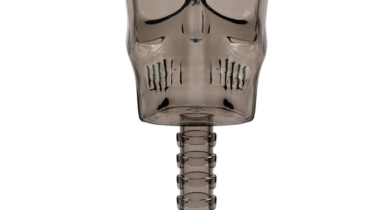 Plastic kelk Smoke skull 36 cl 18 cm Halloween