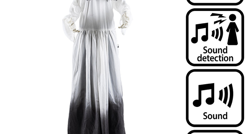 Staande decoratie Ghost widow pop-up 225 cm Halloween