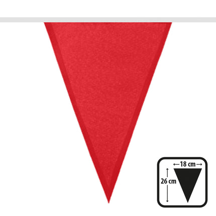 Rode polyester vlaggenlijn 6 meter