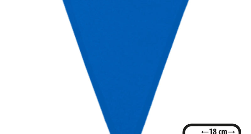 Blauwe polyester vlaggenlijn 6 meter