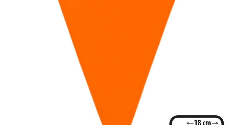 Oranje polyester vlaggenlijn 6 meter Koningsdag