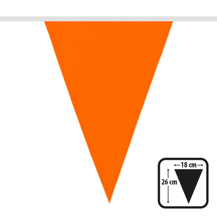 Oranje polyester vlaggenlijn 6 meter Koningsdag