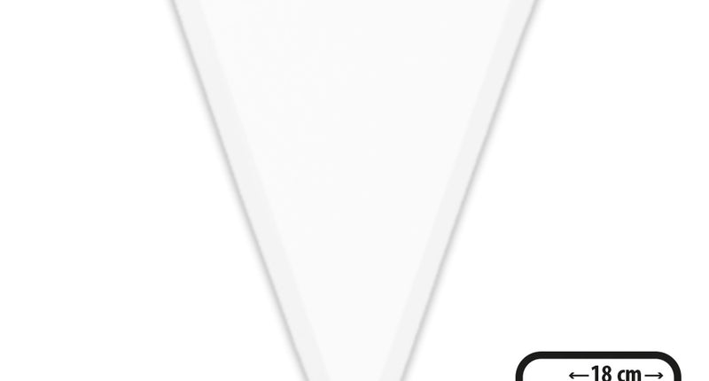 Witte polyester vlaggenlijn 6 meter