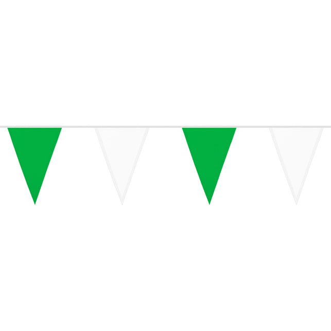 Groene en witte feestvlaggetjes St Patrick