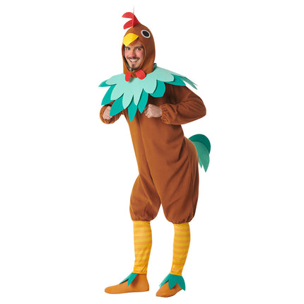 Kostuum El pollo loco kip onesie heren