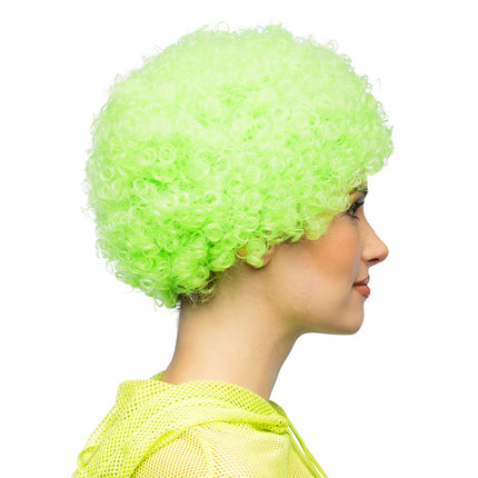 Pruik Curly neongroen UV — foto 3