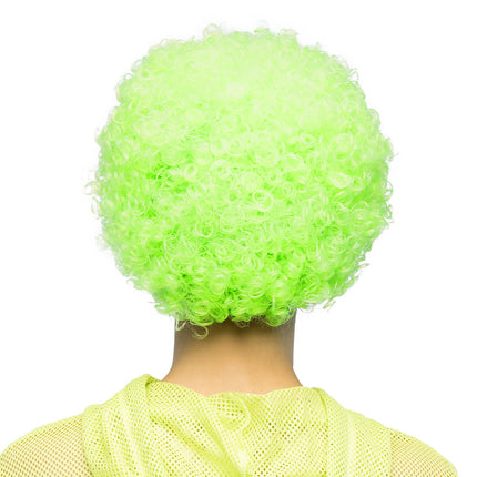 Pruik Curly neongroen UV — foto 4