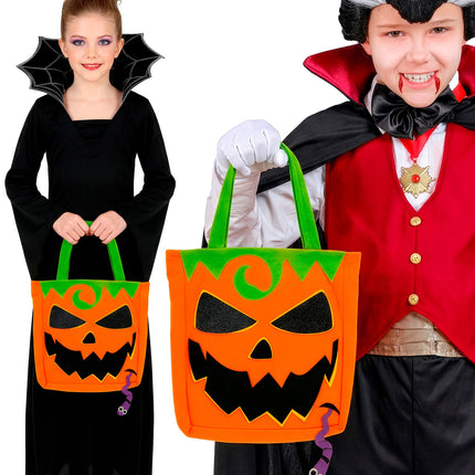 Tas trick-or-treat pompoen achterkant – verkleedkleding