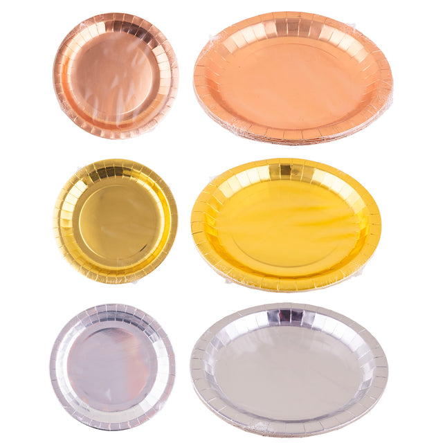 8 borden 3 kleuren rose goud zilver