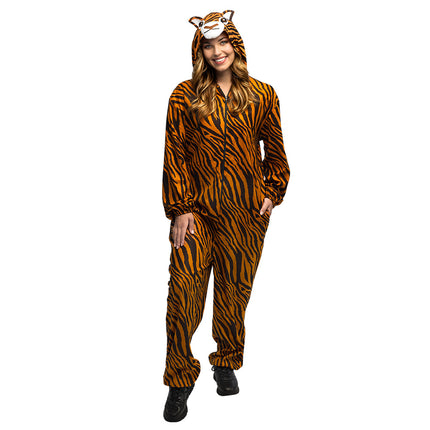 Tijgerjumpsuit voor safari themafeest