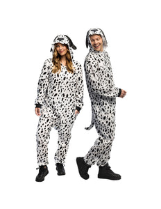 Pluche dalmatiërpak volwassenen wit