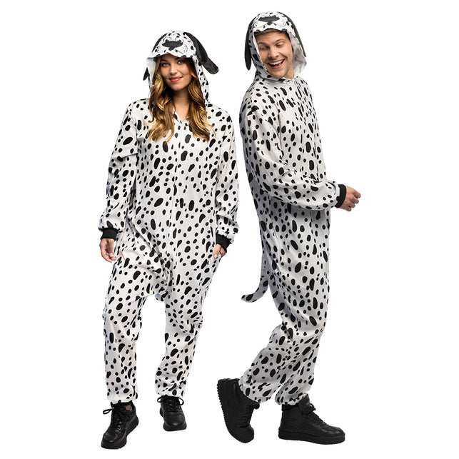 Pluche dalmatiërpak volwassenen wit