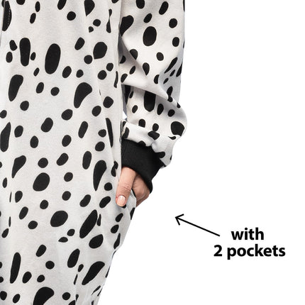 Wit-zwart dalmatiërkostuum met zakken