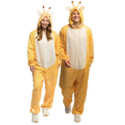 Pluche giraffepak volwassenen bruin