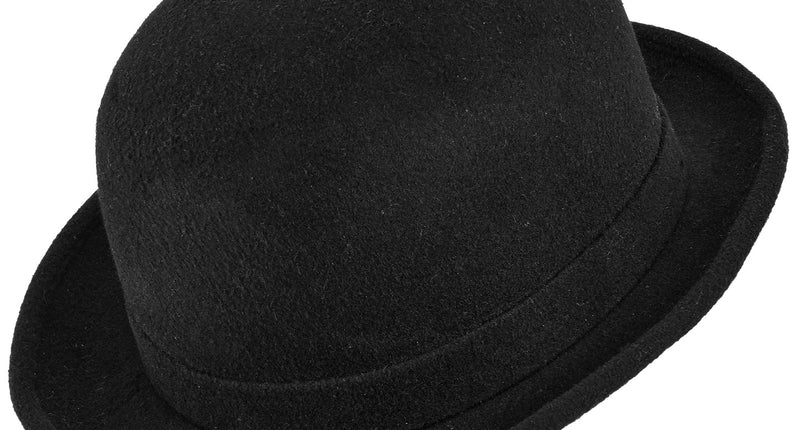 Bolhoed wol-look zwart voor heren vooraanzicht – hoeden