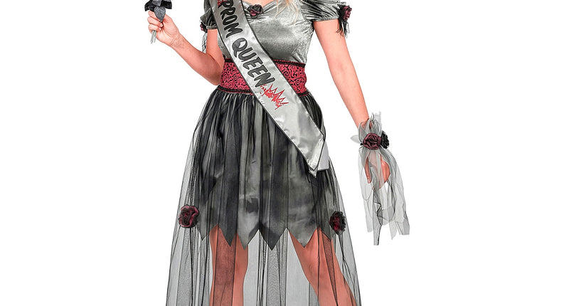 Zombie gala koningin jurk voor dames vooraanzicht – kostuums