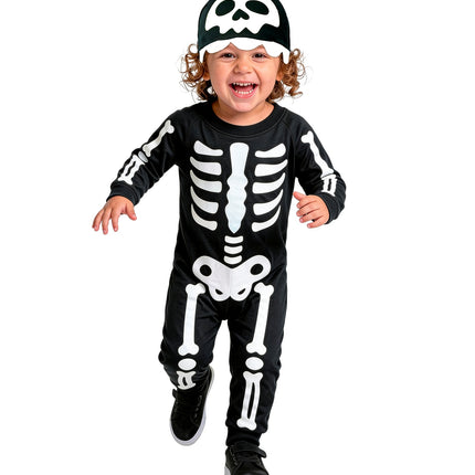 Skelet jumpsuit voor jongens achterkant – kostuums