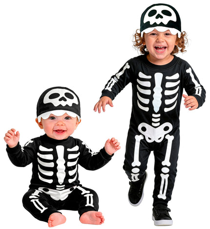Skelet jumpsuit voor jongens vooraanzicht – kostuums