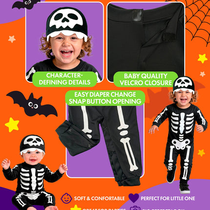 Skelet jumpsuit voor jongens detailopname – kostuums