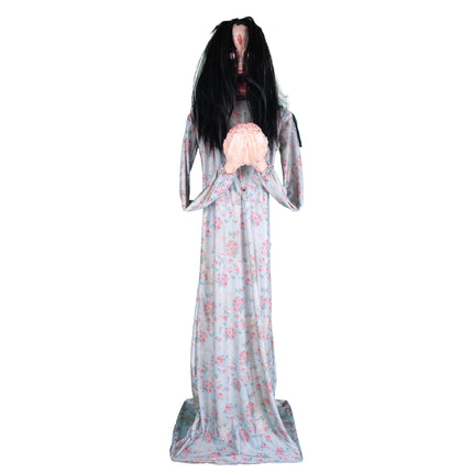 Zombiemeisje Halloween decoratie met hersenen