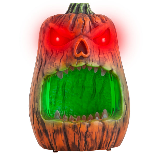 Bijtende pompoen snoepschaal 33 cm animatronic kleur