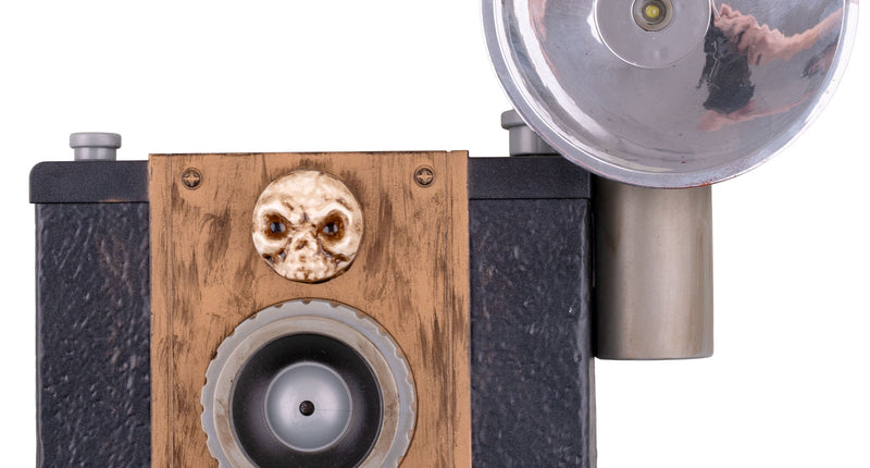 Griezelige camera met flash animatronic