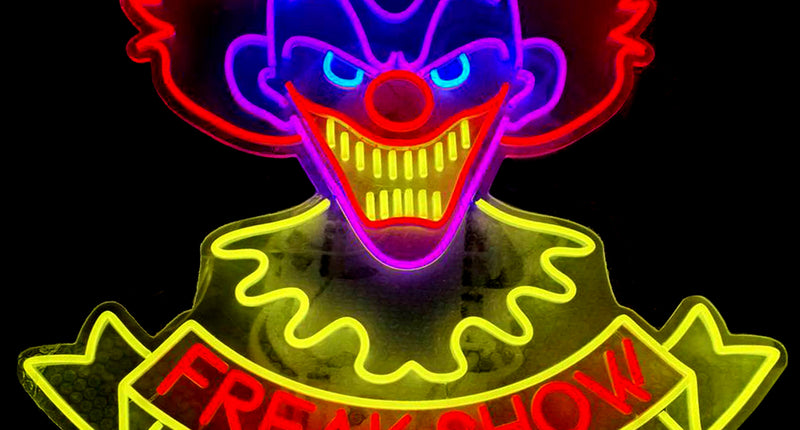 Halloween neon licht clown Freak Show