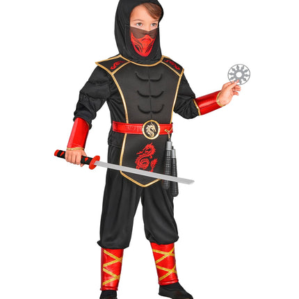 Ninja jas voor jongens achterkant – kostuums