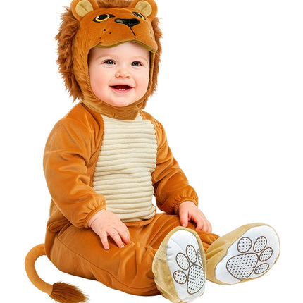 Leeuw jumpsuit voor jongens detailopname – kostuums