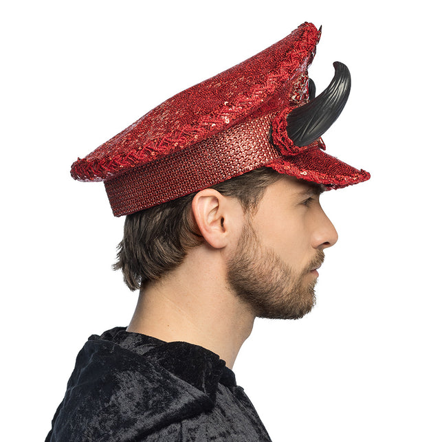 Stoere demon-pet rood