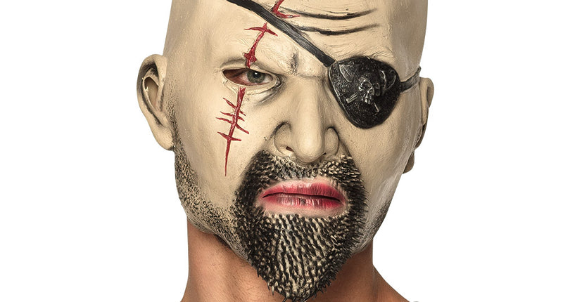 Latex hoofdmasker Piraat