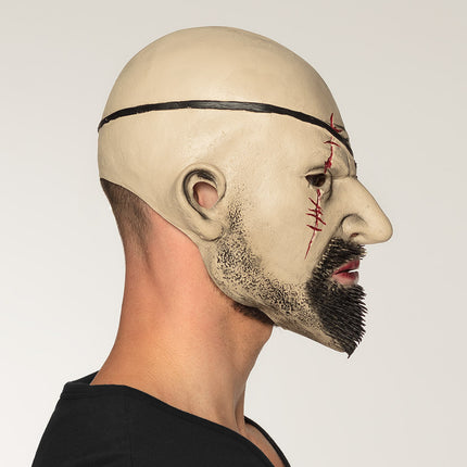 Latex hoofdmasker Piraat — foto 2