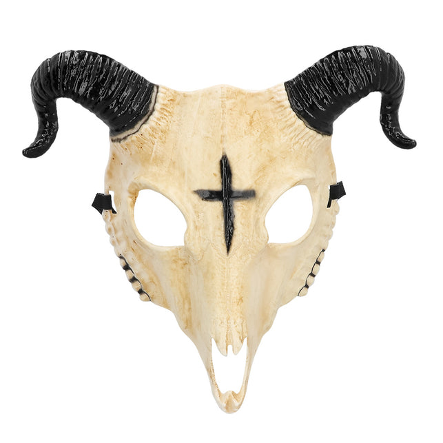 Gehoornd ramdemon-masker Halloween