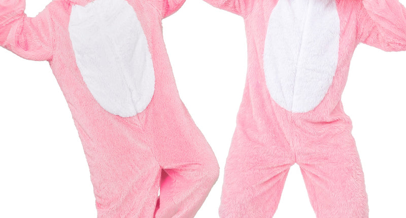 Varken in zacht pluche jumpsuit voor volwassenen vooraanzicht – verkleedkleding