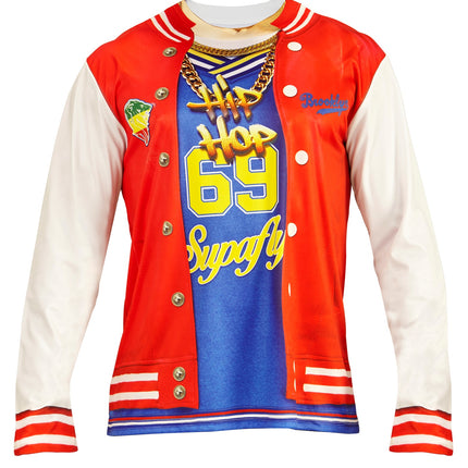 Hip hop 3D shirt gedragen, rapper fotoprint verkleedkleding heren