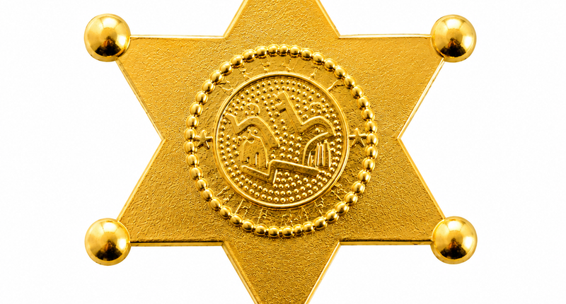 Sheriff ster Marco metaal goud of zilver