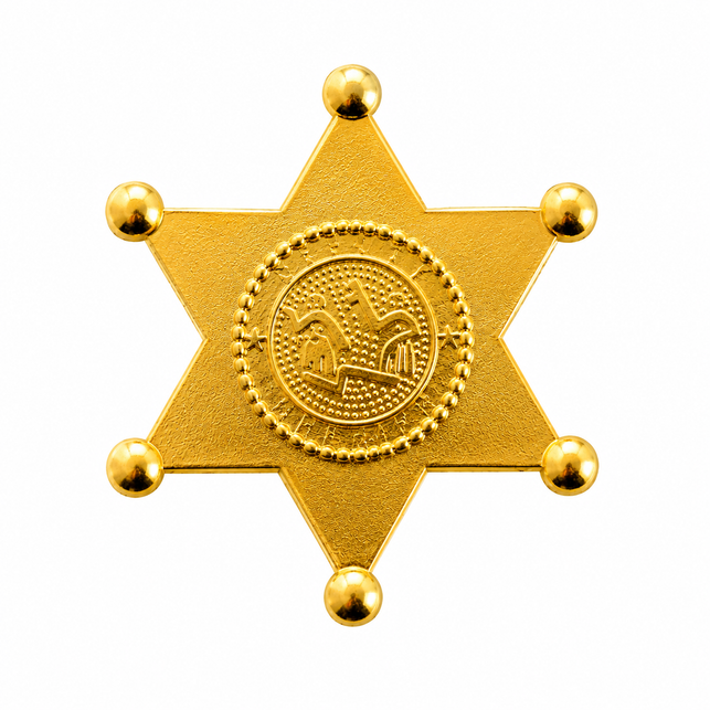 Sheriff ster Marco metaal goud of zilver