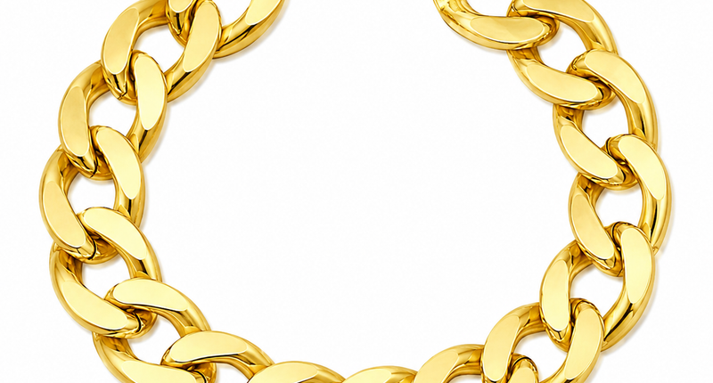 Pooier armband nep goud grof model