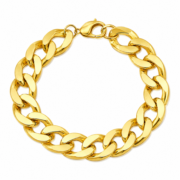 Pooier armband nep goud grof model
