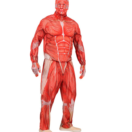 Anatomie kostuum Bente met korte rits aan de hals en opstaande kraag, vooraanzicht