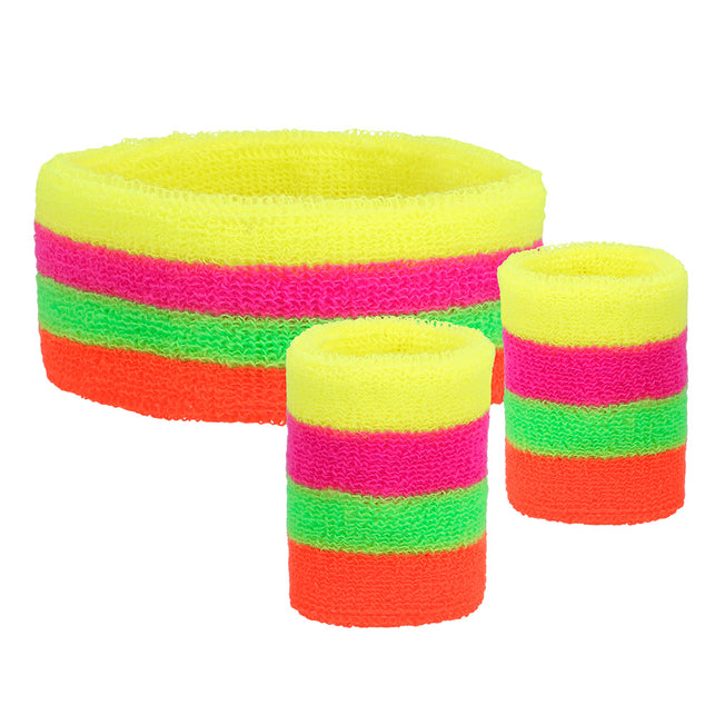 Boland 3 Zweetbandjes neon