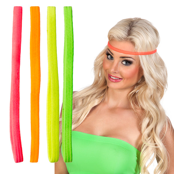 Boland 4 Elastieke haarbandjes neon