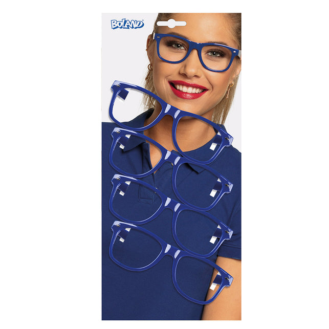 Boland 4 Feestbrillen blauw