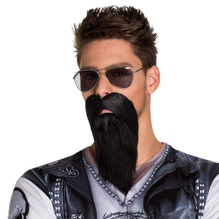 Boland Baard Biker zwart lang
