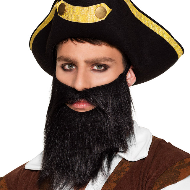 Boland Baard Piraat zwart lang