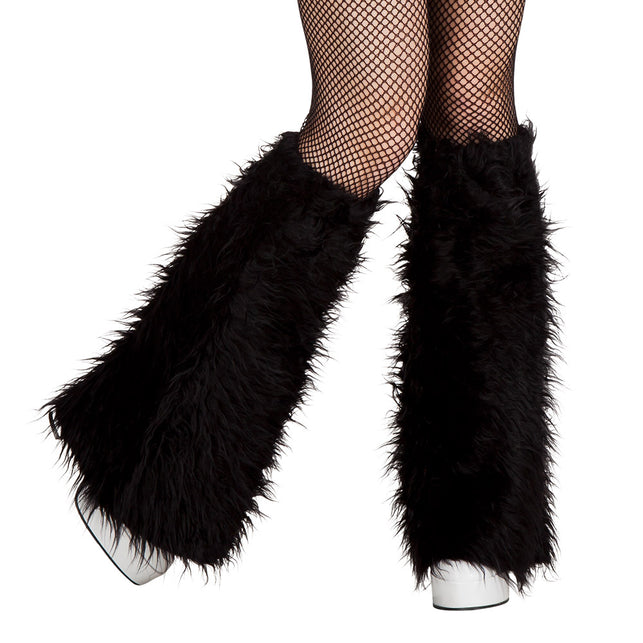 Boland Beenwarmers zwart Pluche