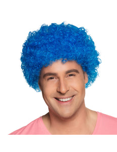 Boland Blauwe krul pruik Pop blauw